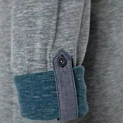 MUSTANG Longsleeve 1011956/4140 Baumwolle, Blaugrau meliert, Blaugrau -Wäsche Verkaufsshop 383595 norm3