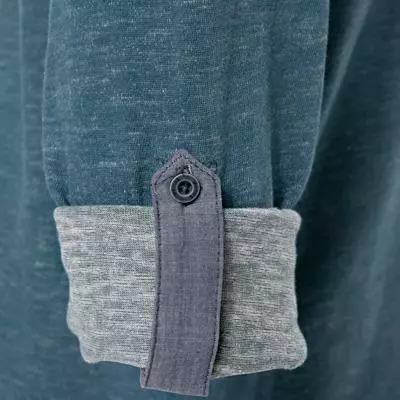 MUSTANG Longsleeve 1011956/5243 Baumwolle, Petrol meliert, Petrol 4 MUSTANG Longsleeve 1011956/5243 Baumwolle, Petrol meliert, Petrol – Bild 4