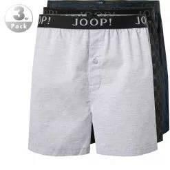 JOOP! Boxer Shorts 3er Pack 30029932/964 Boxershorts, Baumwolle, Schwarz-grau-blau, Schwaarz-grau-blau