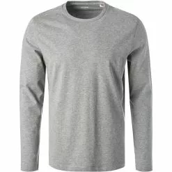 OLYMP Casual Modern Fit T-Shirt 5600/14/60 Longsleeve, Baumwolle, Mittelgrau meliert, Mittelgrau