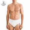 Seidensticker Brief 2er Pack 12.200005/0001 Slips, Baumwolle, Weiß