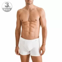 Seidensticker Trunk 3er Pack 12.200013/0001 Trunks, Baumwoll-Bambus-Stretch, Weiß