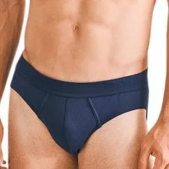 Seidensticker Brief 3er Pack 12.200017/0019 Slips, Baumwoll-Stretch, Navy-hellblau gestreift, Navy -Wäsche Verkaufsshop 383888 norm3