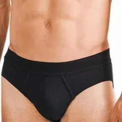 Seidensticker Brief 3er Pack 12.200017/0039 Slips, Baumwoll-Stretch, Schwarz-grau gestreift, Schwarz -Wäsche Verkaufsshop 383889 norm3