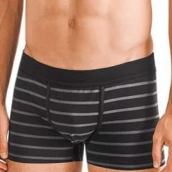 Seidensticker Trunk 3er Pack 12.200018/0039 Trunks, Baumwoll-Stretch, Schwarz-grau gestreift, Schwarz -Wäsche Verkaufsshop 383891 norm4