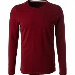 Tommy Hilfiger Longsleeve MW0MW10804/XJS Slim Fit, Bio Baumwolle, Bordeaux