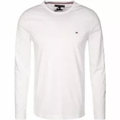 Tommy Hilfiger Longsleeve MW0MW09096/YBR Bio Baumwolle, Weiß