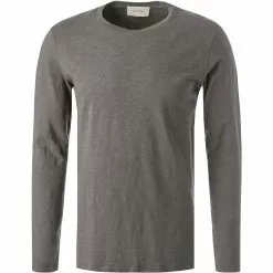 American Vintage T-Shirt MBYSA18/ardoise Longsleeve, Baumwolle, Dunkelgrau meliert