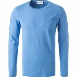 American Vintage T-Shirt MBYSA18/bleuet Longsleeve, Baumwolle, Bleu meliert