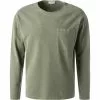 American Vintage Longsleeve MPYR02B/olive vintage Baumwolle, Olivgrün meliert