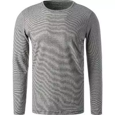 OLYMP Casual Level Five B. Fit T-Shirt 5641/14/14 Longsleeve, Body Fit, Baumwolle-Seide, Nachtblau gestreift, Nachtblau 2 OLYMP Casual Level Five B. Fit T-Shirt 5641/14/14 Longsleeve, Body Fit, Baumwolle-Seide, Nachtblau gestreift, Nachtblau – Bild 2