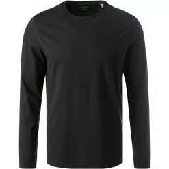 OLYMP Casual Modern Fit T-Shirt 5600/14/68 Longsleeve, Baumwolle, Schwarz