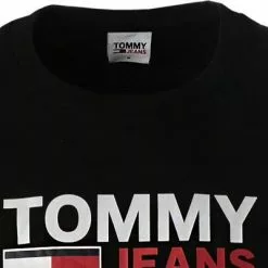 TOMMY JEANS Longsleeve DM0DM09487/BDS Bio Baumwolle, Schwarz -Wäsche Verkaufsshop 384124 norm2