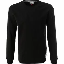 TOMMY JEANS Longsleeve DM0DM12247/BDS Bio Baumwolle, Schwarz