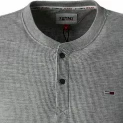 TOMMY JEANS Longsleeve DM0DM12249/P01 Bio Baumwolle, Hellgrau meliert, Hellgrau -Wäsche Verkaufsshop 384128 norm2
