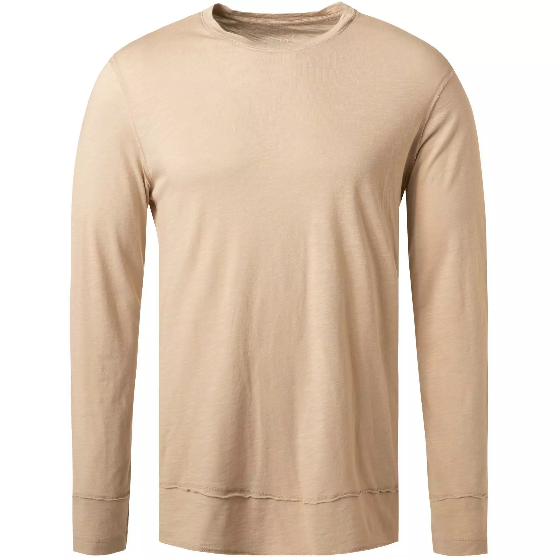 JUVIA Longsleeve 91514022/16/252 T-Shirt, Baumwolle, Beige 1 JUVIA Longsleeve 91514022/16/252 T-Shirt, Baumwolle, Beige