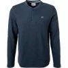 TOMMY JEANS Longsleeve DM0DM12249/C87 Bio Baumwolle, Dunkelblau meliert, Dunkelblau