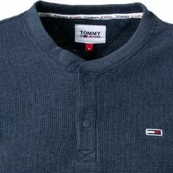 TOMMY JEANS Longsleeve DM0DM12249/C87 Bio Baumwolle, Dunkelblau meliert, Dunkelblau -Wäsche Verkaufsshop 384361 norm2