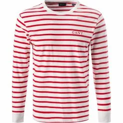 Gant Longsleeve 2004035/620 Baumwolle, Rot-weiß gestreift, Rot-weiß