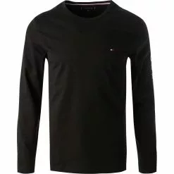 Tommy Hilfiger Longsleeve MW0MW09096/BDS Bio Baumwolle, Schwarz