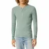 Schiesser Revival Karl-Heinz Henley 1/1 172123/798 Longsleeve, Bio Baumwolle, Teegrün