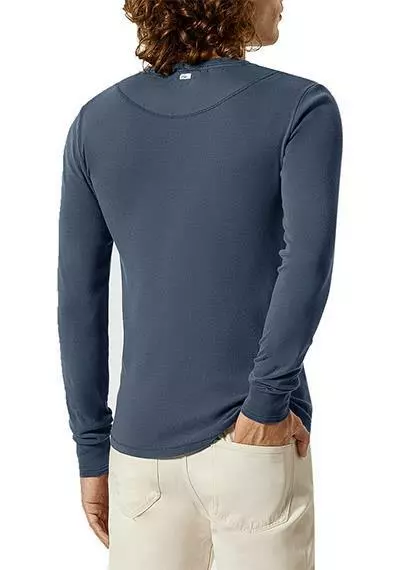 Schiesser Revival Karl-Heinz Henley 1/1 172123/800 Longsleeve, Bio Baumwolle, Blau 3 Schiesser Revival Karl-Heinz Henley 1/1 172123/800 Longsleeve, Bio Baumwolle, Blau – Bild 3