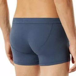 Schiesser Revival Karl-Heinz Shorts 172125/800 Trunk, Bio Baumwolle, Blau -Wäsche Verkaufsshop 384734 norm2