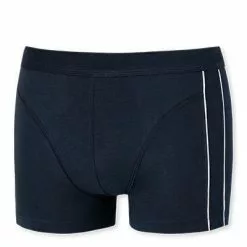 Schiesser Shorts 176805/803 Trunk, Comfort Fit, Baumwoll-Stretch, Dunkelblau -Wäsche Verkaufsshop 384796 norm2