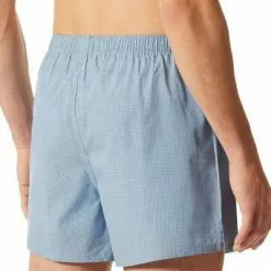 Schiesser Boxershorts 2er Pack 176829/909 Baumwolle, Blau-navy, Dunkelblau-hellblau -Wäsche Verkaufsshop 384814 norm2