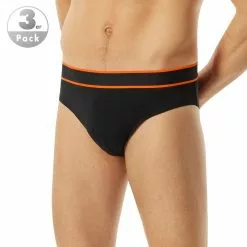 Schiesser Rio-Slip 3er Pack 176901/901 Slips, Baumwolle, Blau-weiß-orange