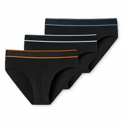 Schiesser Rio-Slip 3er Pack 176901/901 Slips, Baumwolle, Blau-weiß-orange -Wäsche Verkaufsshop 384828 norm3