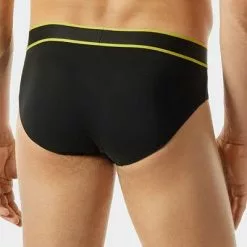 Schiesser Rio-Slip 3er Pack 176901/908 Slips, Baumwolle, Schwarz-blau-gelb -Wäsche Verkaufsshop 384829 norm2